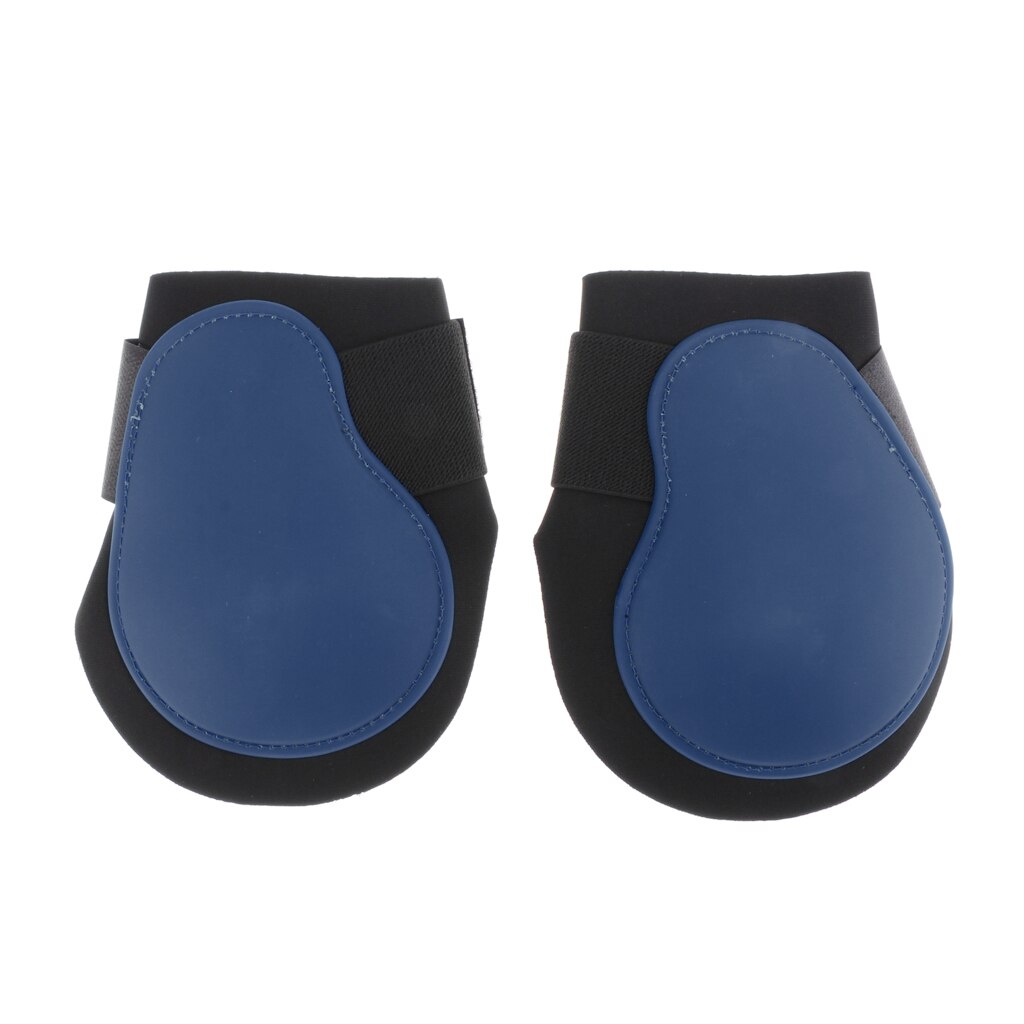 1 Pair Horse Leg Boots Hind or Front Leg Protect Wraps: Dark Blue Hind Foot