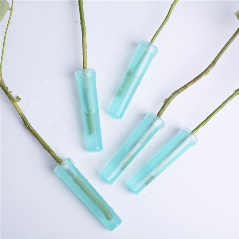 Tubos de agua florales para flores, soporte de almacenamiento de agua para nutrición fresca, tubos de prueba pequeños, bandeja de crecimiento de flores para plantas, 20 piezas/100 Uds./200 Uds.