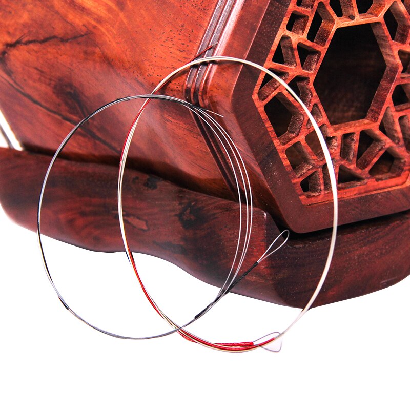 FLOFAIR Metal Ｗire Ｗound Instrument Accessories Erhu String Performance Beginner Inner String And Outer String a Set of Two