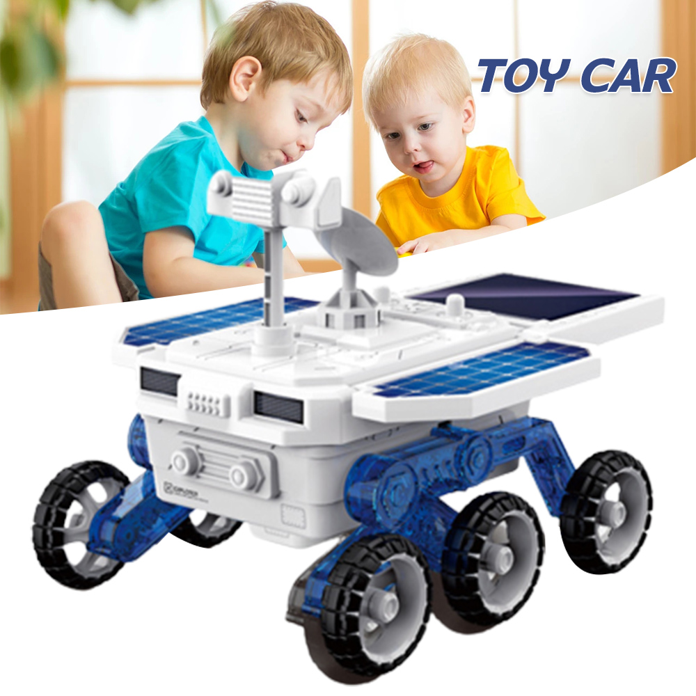 Kids diy solar planet exploration car toy educational assembled model diy building set durable large toy car  b99: Default Title