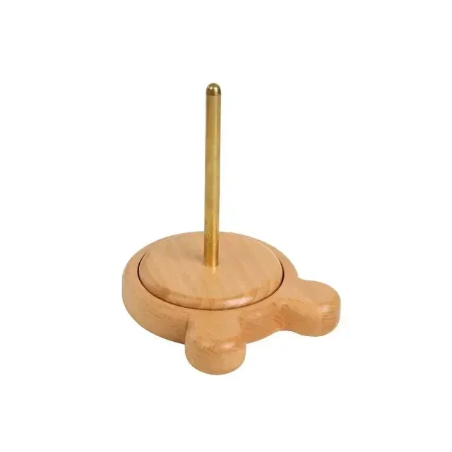 Wooden Yarn Holder Spinning Knitting Tools Beginner Crochet Accessories Stand Sewing Thread Spool Wool Ball Winder Stand Tool: light green