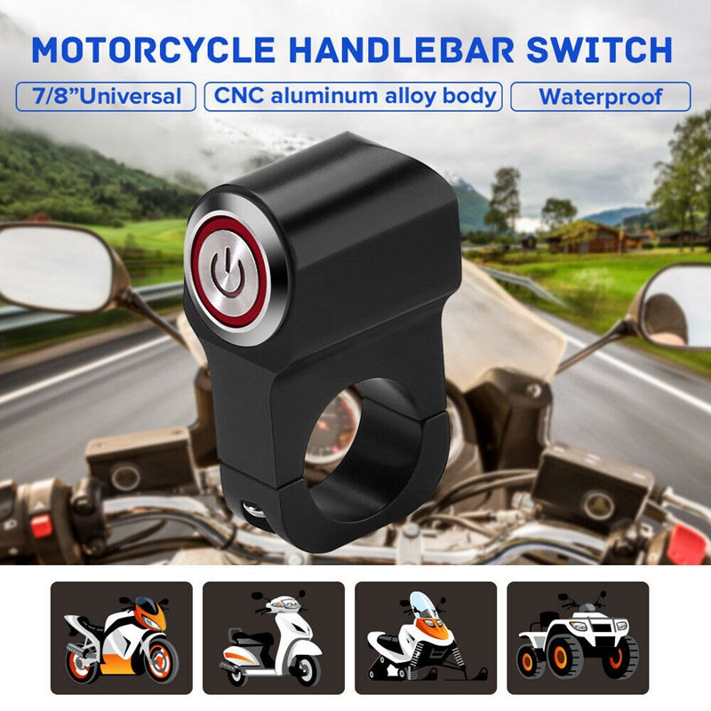 Interruptor De Motocicleta Estilo Lucas - Para Manillares De 7/8" (22mm) - Impermeable, Encendido/Apagado - Universal