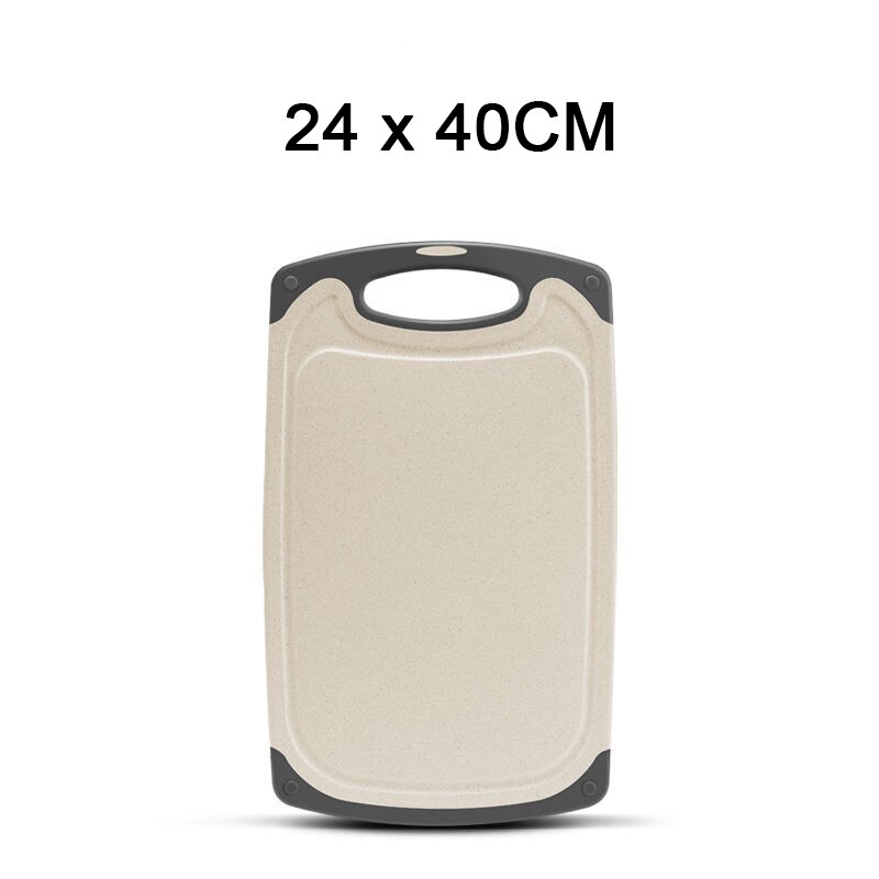Snijplank Verdikte Grote Plastic Tarwe Stro Chop Board Huishoudelijke Dubbelzijdig Hakken Fruit Chop Boards Keuken Tool: gray