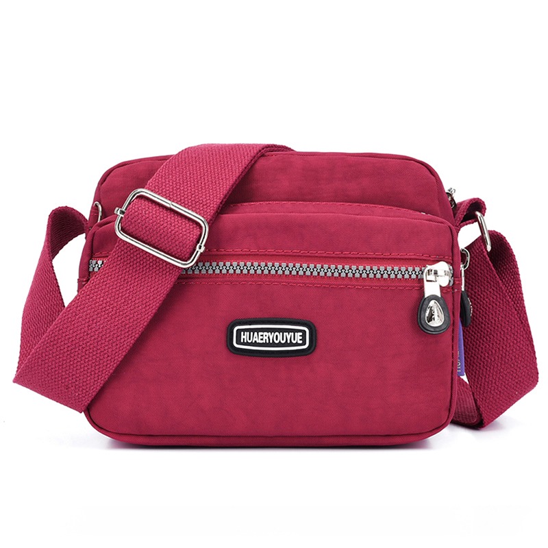 dameshandtassen Casual crossbody schoudertas Dames nylon waterdichte messenger bags voor dames Diagonale tas Reisportemonnees: Bordeaux