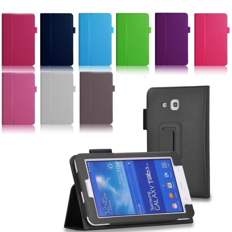 Voor Samsung Galaxy Tab3 Lite 7.0 T110 T111 T113 T116 7 Inch Tablet Pu Leather Folding Folio Case Stand Cover SM-T113NU Gevallen