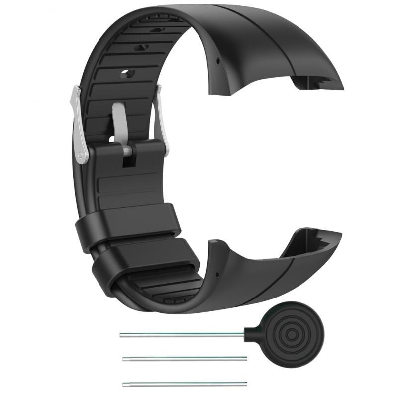 Colorful Replacement Watch Strap For Polar M400 Running Smart Watch Silicone Sport Wrist Band For Polar M430 Silicone Strap: black