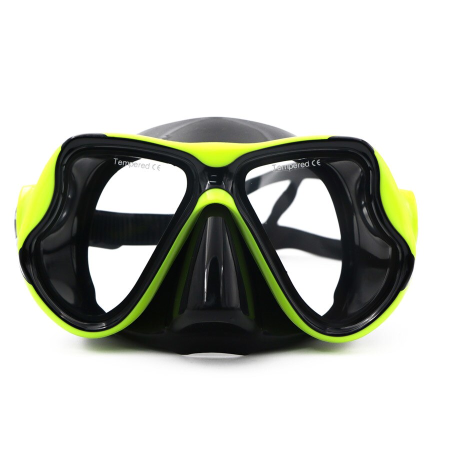 Speefish Scuba Diving Mask 4 Color adult Snorkeling Silicone Anti-fog Tempered glass Dive Equipment Wide Vision Swimming Goggles: 708-green