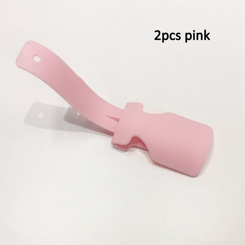 1/2Pcs Lazy Schoen Helper Unisex Steel Schoenlepel On & Off Schoen Lifting Slijtage Schoen Helper lifters Lui Schoenlepel Lifter: 2pcs pink