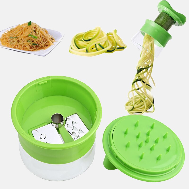 Wortel Aardappel Komkommer Spiraal Rasp Snijder Groente Fruit Slicer Salade Noodle Spaghetti Courgette Blade Spiralizer Gadgets