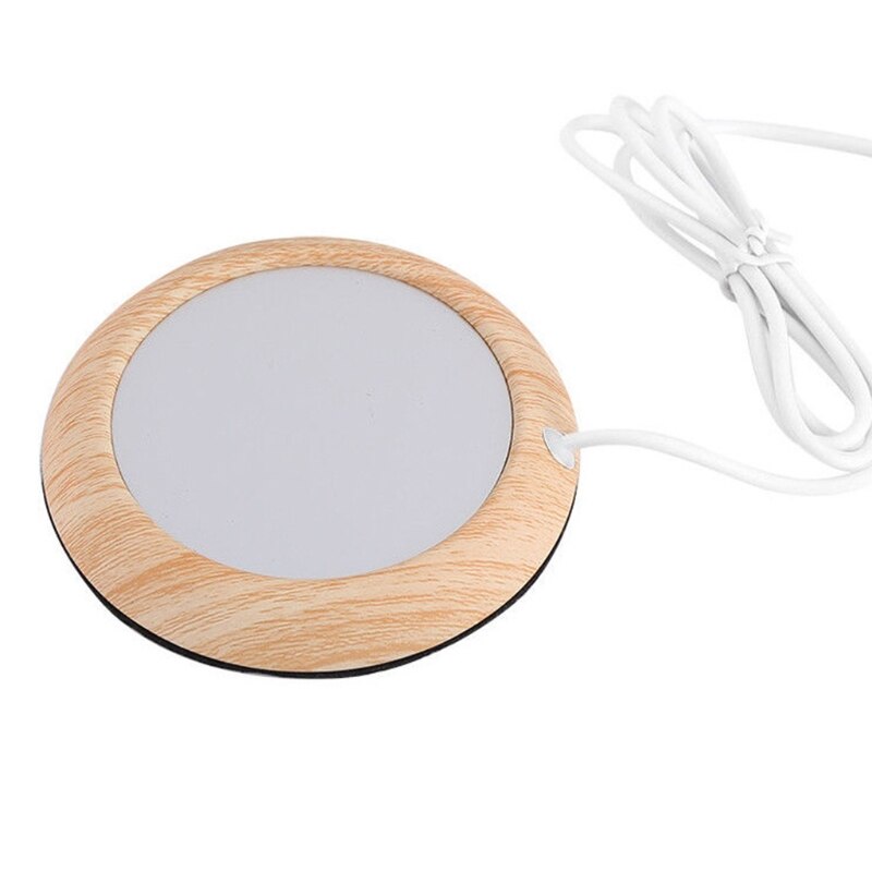 Podgrzewacz robić kawy podgrzewacz robić kubków elektryczny robić biurka w domu lub biurze utrzymuj kawę napoje ciepła wtyczka USB robić łatwej izolacji: Wood grain