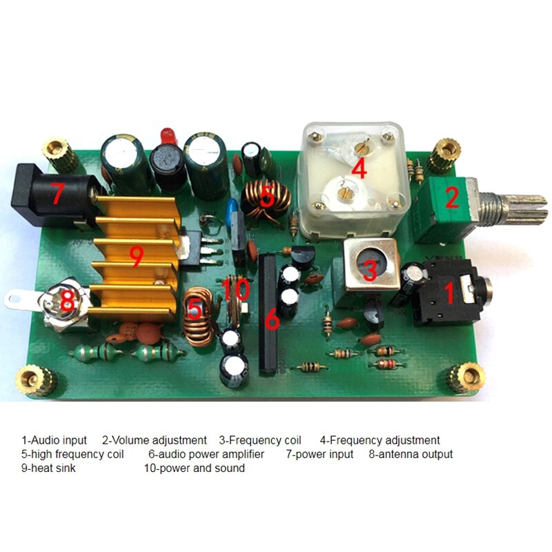 Mikroleistungs-mittelwellensender, funkfrequenz 600-1600 khz, mit kabel