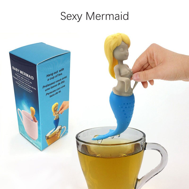 Tea Strainer Food Grade Silica Gel Tea Filter Mr.Tea Villain Shaped Silicone Tea Maker Tea Bag Tea Set Brew Tea