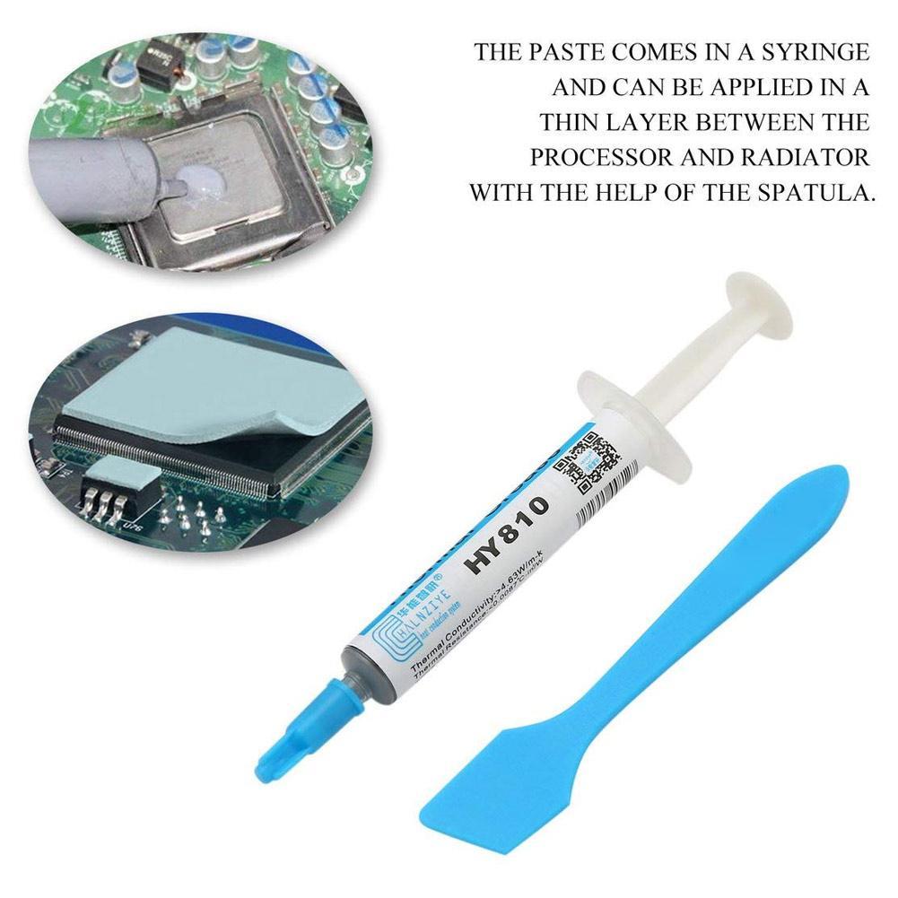 Silicone Grease HY810-2G Thermally Conductive CPU Heat Grease 4.63w Adhesive Resistant Dissipation Silicone Temperature Hig G7F7