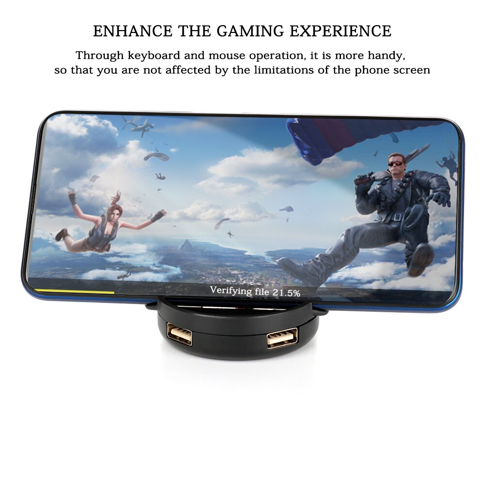 Mobile Game Keyboard and Mouse Adapter Phone game Converter stand holder Controller Converter Wired Connections for Android/iOS