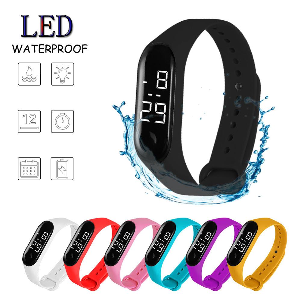 Relojes con Sensor táctil electrónico para hombre y mujer, pulsera con LED, resistente al agua, para deportes electrónicos, de natación para amantes de los estudiantes, con caja de PP