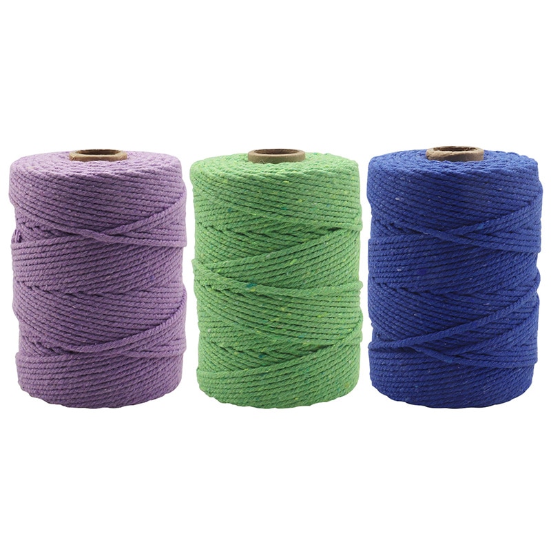 2mm/3mm Natural Handmade Cotton Cord Thread Macrame Crochet Rope DIY Hanging Tapestry Weaving Yarn Knitting Rope DIY Handmade