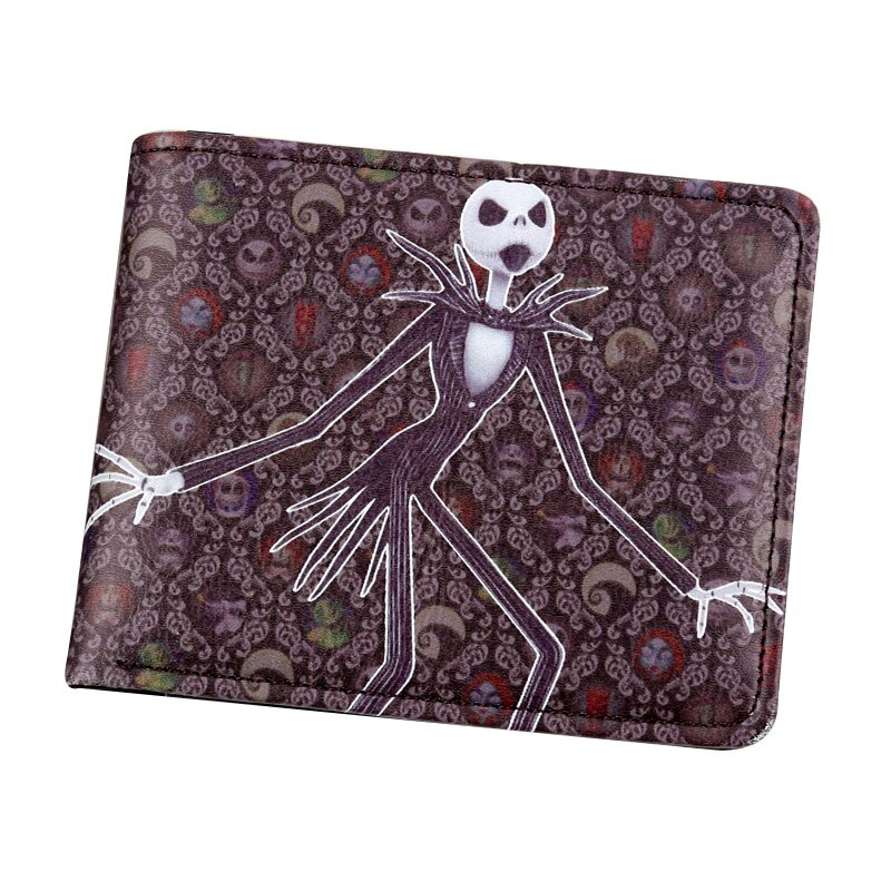 Anime pesadilla antes de Navidad cartera Jack skeleton billetera monedero corto bolso: Q-02