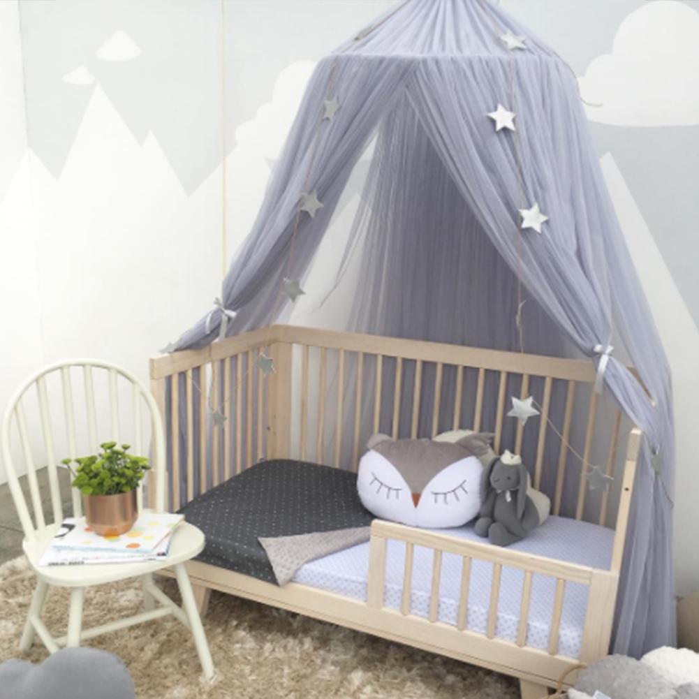 DishyKooker-moustiquaire pour enfants | Ronde, Top de tente en maille à 7 couches, couvre-lit, décoration de dôme, princesse Dream