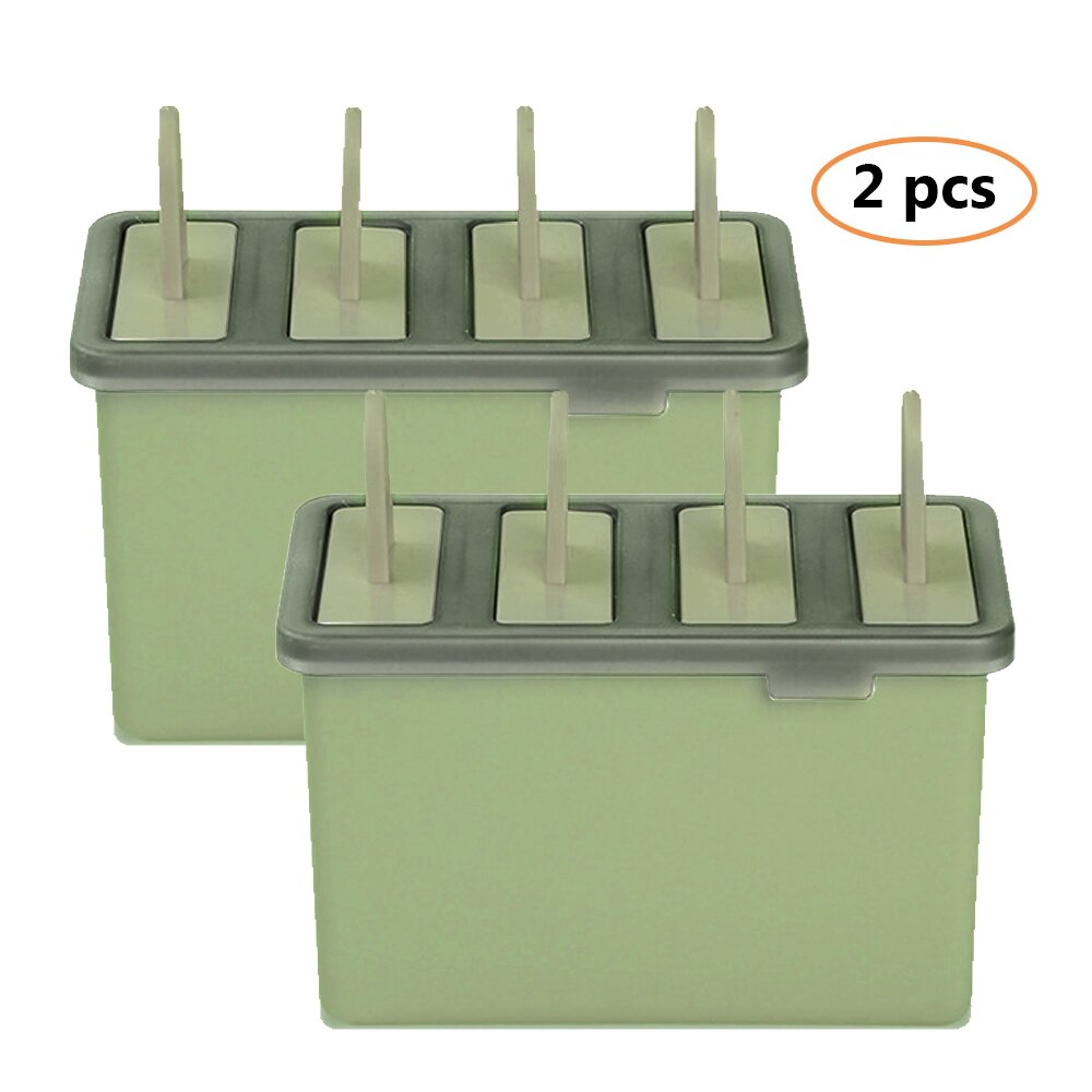 Molde para hacer helados, utensilio de cocina para descongelar, rápido y práctico, puede añadir agua, DIY: 2pcs blue