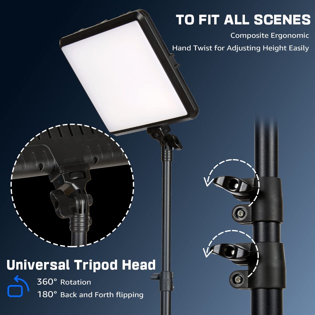 Luz LED de vídeo con soporte de trípode , Panel de iluminación regulable con Control remoto, lámpara de relleno para fotografía en vivo y estudio fotográfico