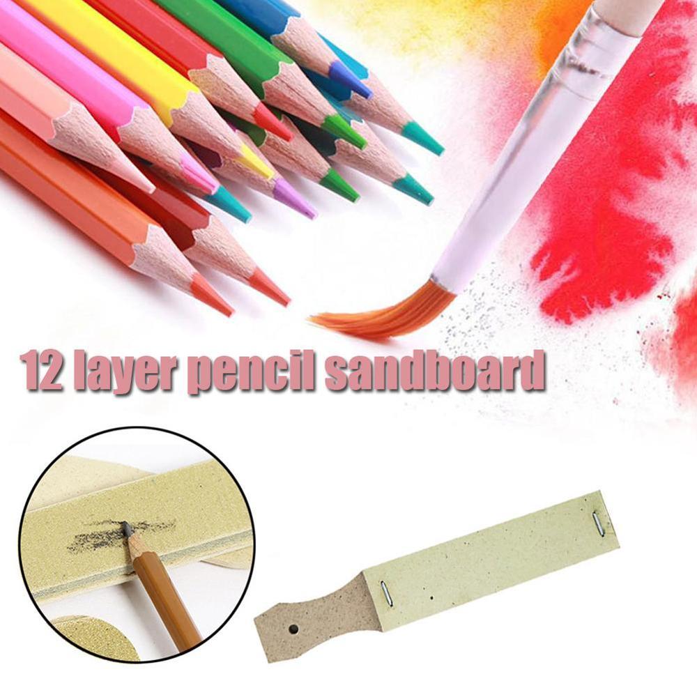 Art Painting Sandpaper Block For Pencil Sharpening Sketch Pencil Pointer Drawing Tool School Sets Gloves Smudge Stump Stick Pen
