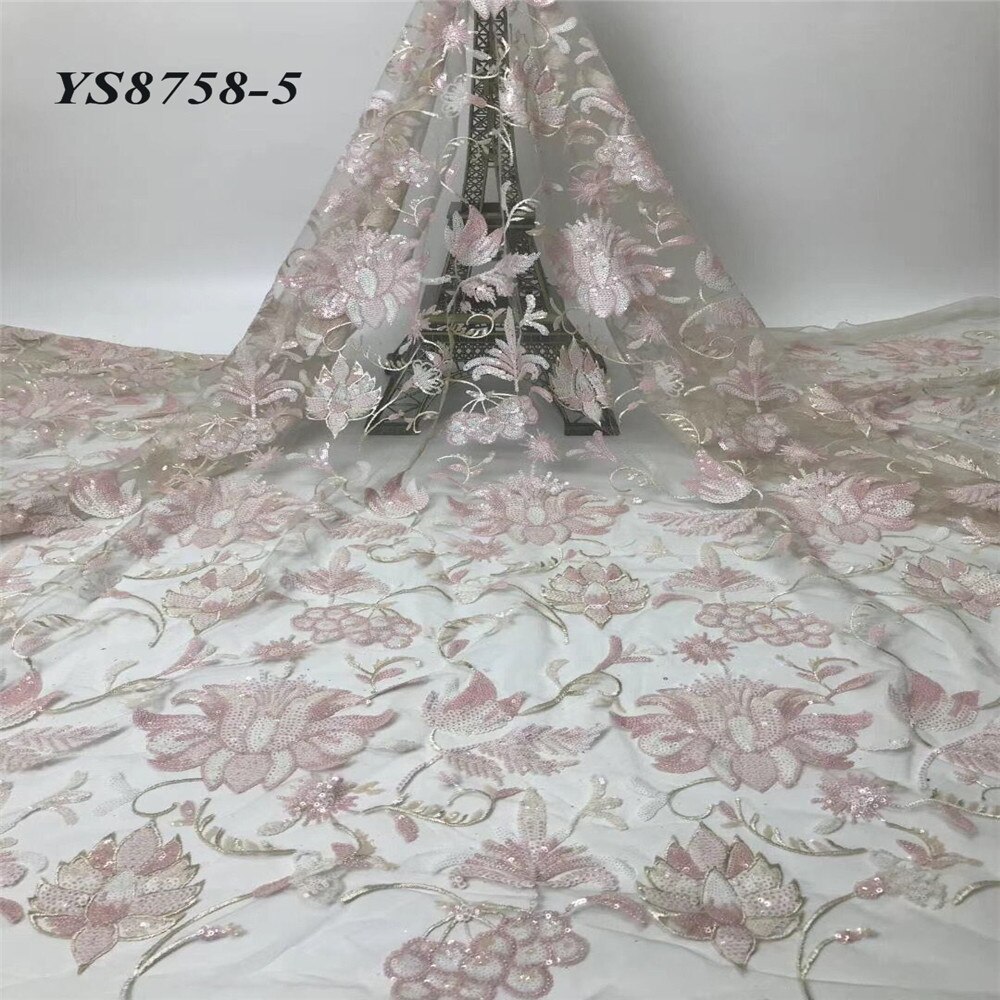 Europeu e americano estilo romântico novo lantejoulas bordado gaze transparente brilho design vestido de casamento 5 metros pano: 5