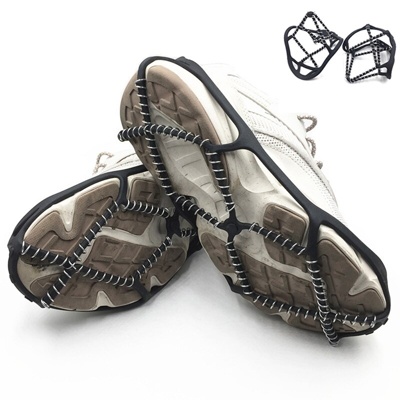 1Pair Non-slip Crampons Ice Grip ice snow route camping Outdoor Sports Shoe Cover Walk Traction Cleats ice Crampon Shoe Covers