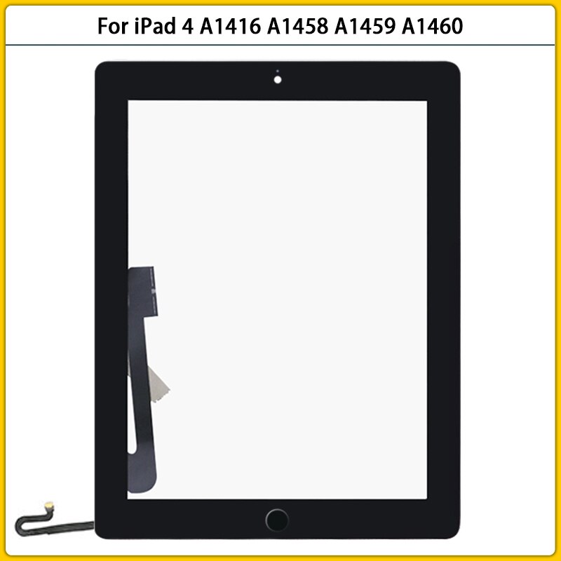 9.7&quot; Touchscreen For iPad 4 A1458 A1459 A1460 Touch Screen Panel Digitizer Sensor LCD Front Outer Glass Button Replace