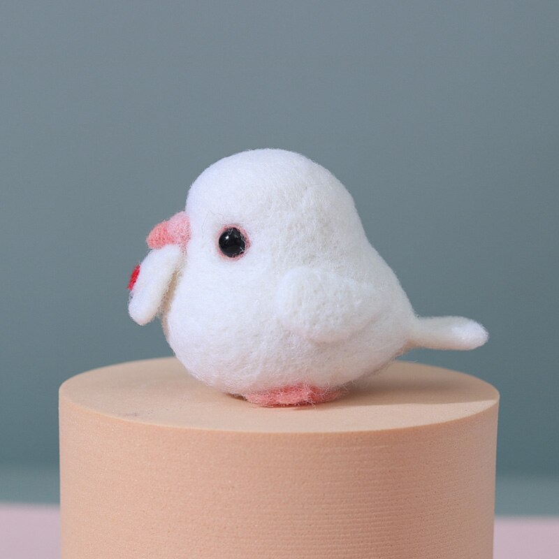Non Finished DIY Women Handmade Letter Pigeon Dove Wool Needle Felt Kit Needlepoint Supplier Material Package Kit For Beginner