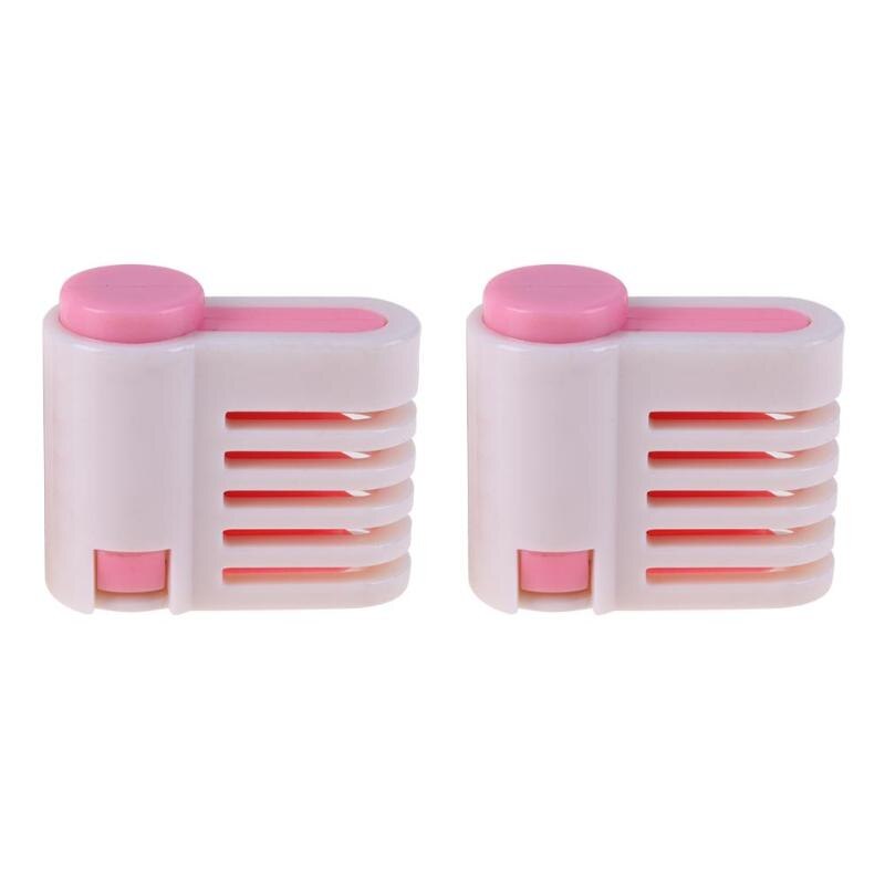 2 stuks Keuken Brood Cake Slicer Cutter 5 Lagen DIY Gelaagde Extra Apparaat Cake Slicer Lente Snijgereedschap Keuken Bakvormen: Roze