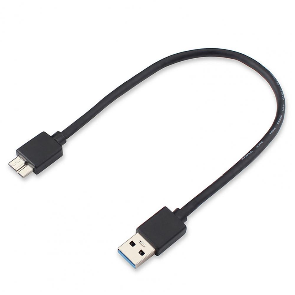 Kabel voor harde schijf USB 3.0 A mannelijk naar micro B mannelijk Hoge snelheid datakabeladapter Adapter voor harde schijf: Grey