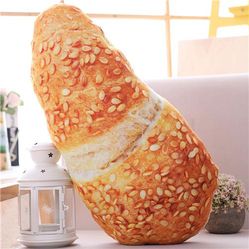 50 cm Simulatie Boter Brood Vlees Floss Sesam Kussens Levensechte Voedsel Pluche Croissant Donuts Snack Decoratie Rugleuning Kussen: 3