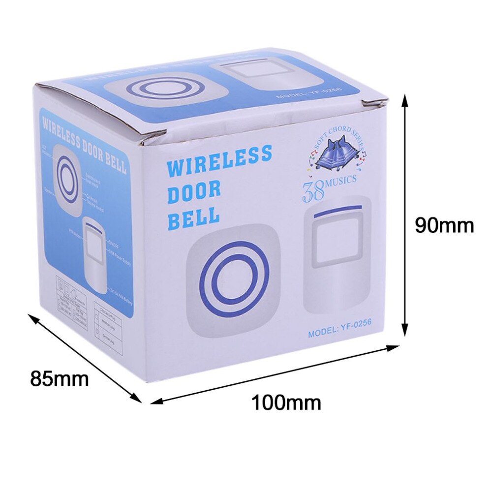 Wireless Digital Doorbell with PIR Sensor Infrared Detector Induction Alarm Door Bell Home Security Brand