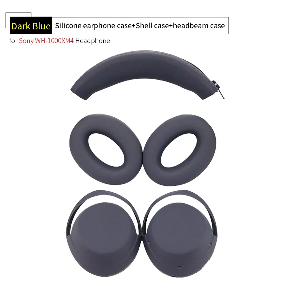 Funda protectora de silicona suave para auriculares Sony WH-1000XM3/4, funda protectora de auriculares de: Azul cielo