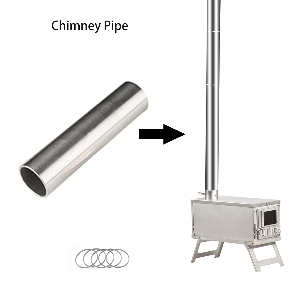 Tuyau de cheminée Portable en acier inoxydable, rouleau métallique, pour tente de Camping en plein air, poêle à bois, bricolage, accessoires de poêle