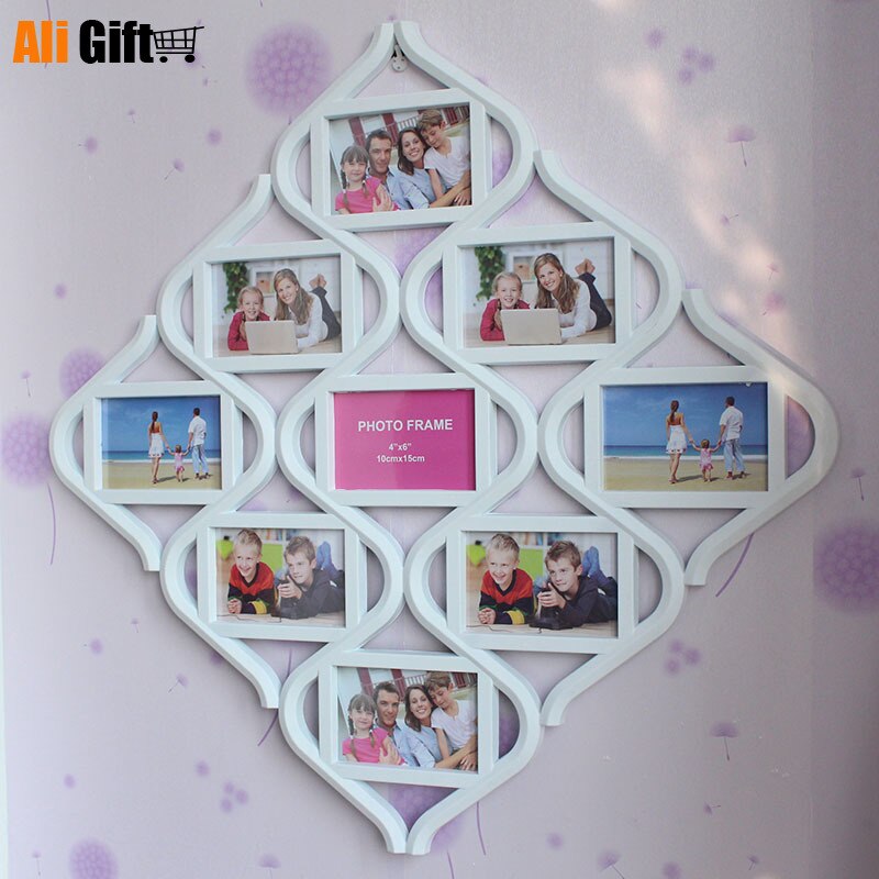 Newest China Knot Diamond 9 Palace Photo Frame 6 Inch Body Wall Hanging Photo Frame Combination Photo Frame