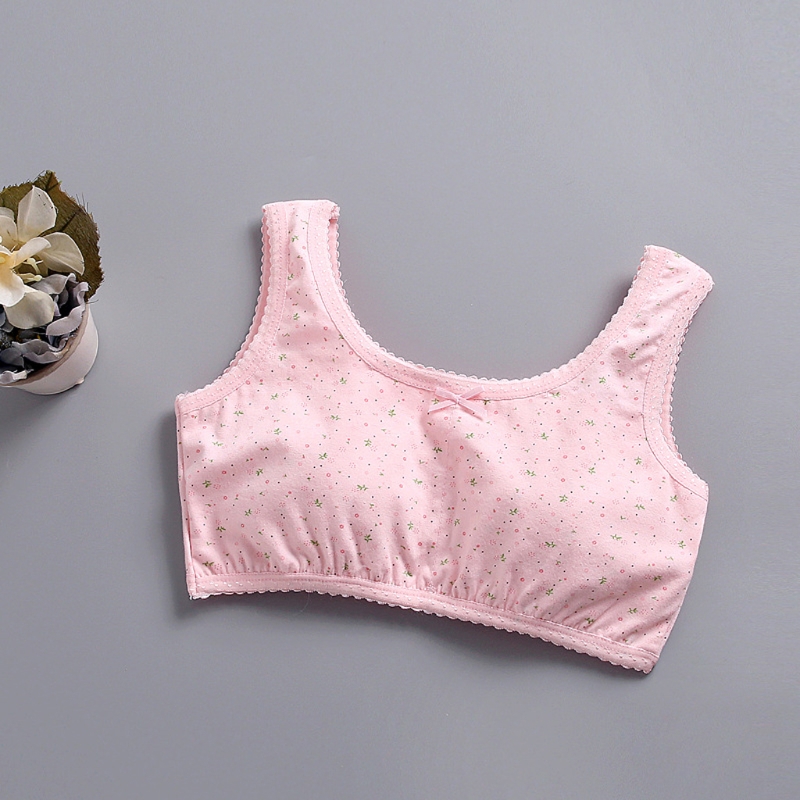 Ropa interior para niñas, lencería para adolescentes y jóvenes, sujetador para estudiantes de doble cubierta, 4 Uds.