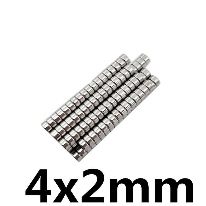 50/100/200 Pcs 4X2 Mm Zeldzame Aarde Magneten Diameter 4X2 Mm Kleine Ronde magneten 4 Mm * 2 Mm Permanente Neodymium Magneten 4*2 Mm