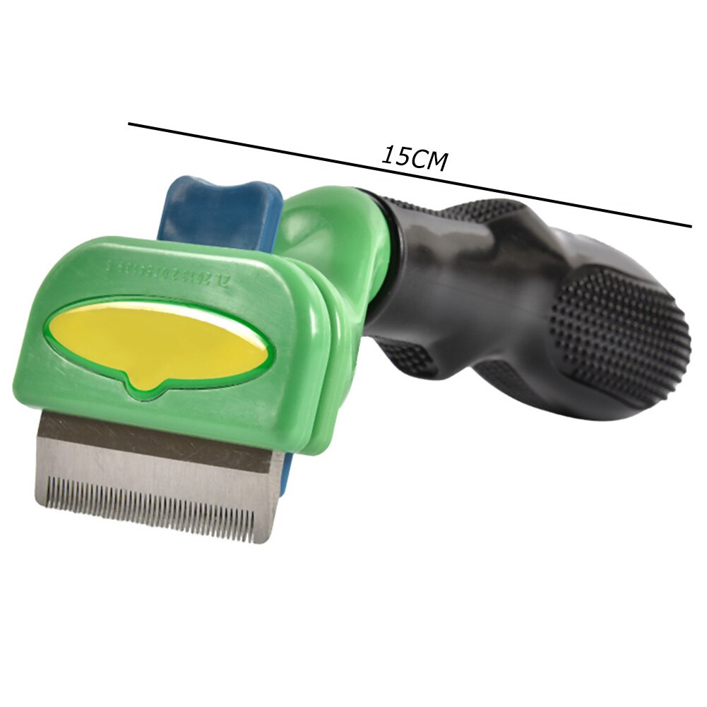 Perro mascota peine herramientas de aseo para perro removedor de pelo gato Limpieza del cabello productos para mascotas peine de eliminación de pelo para perros gatos: S