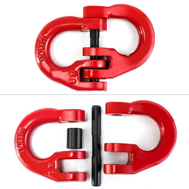 Grade 80 Alloy Steel Hammer Lock Coupling Link Connecting Link, 1/2 Inch, Red Painted, 12000 Lbs Working Load