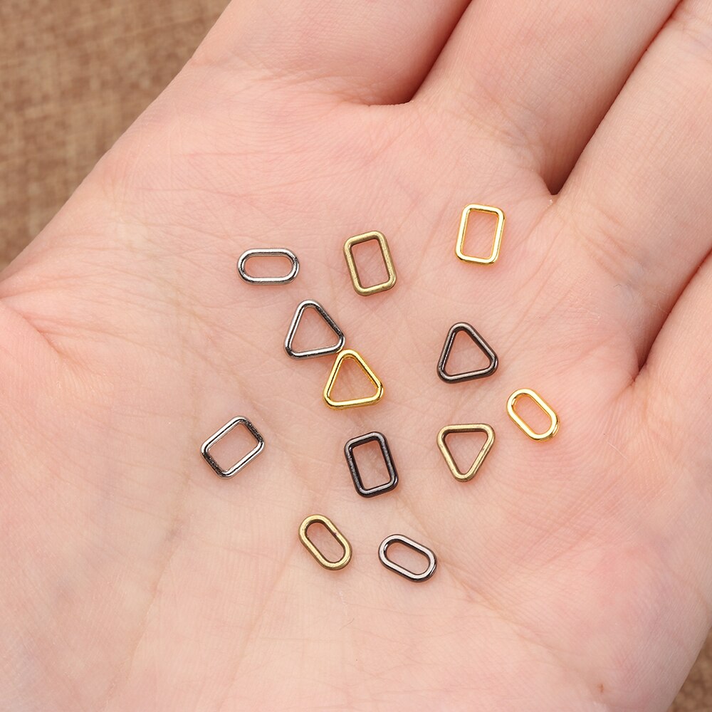 20Pcs 4Mm Mini Ovale/Vierkante/Driehoek Pop Zak Gesp Diy Pop Ultra-Kleine Bagage Kleding schoenen Hardware Onderdelen Accessoires