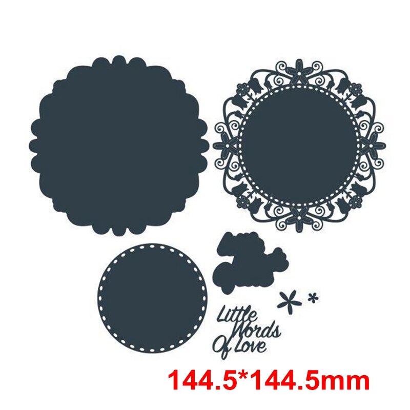 Flowers Border Frames Metal Cutting Dies Flowers&Frames Die Cuts For Card Making DIY Scrapbooking Embossed Crafts Cards: 2