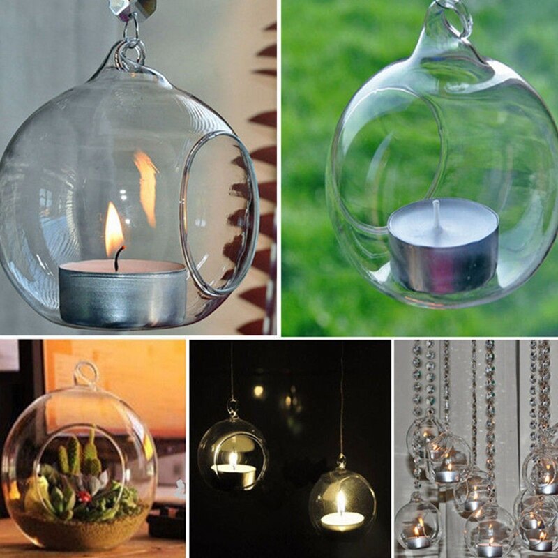 8cm hangende glazen bloemen plantenvaas standaard houder terrarium container kandelaar theelichthouder woondecoratie