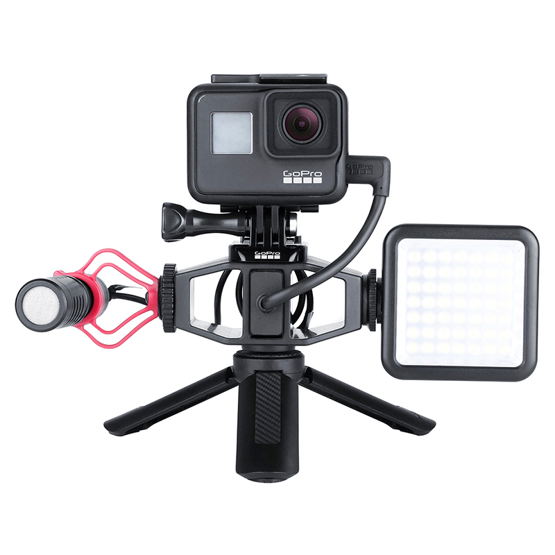 Vlog Uitbreiding Mount Bar Beugel Met Koud Schoen 1/4 Schroef Voor Led Video Light Microfoon Gopro Vlogging Mount Camera Statieven