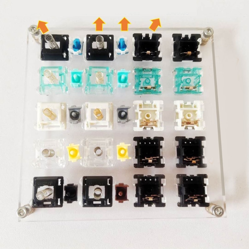 2 in 1 Board for Lubricate Switch Mechanical Keyboard Switch Tester Base DIY Tool Lube Modding Station Platform Key Caps