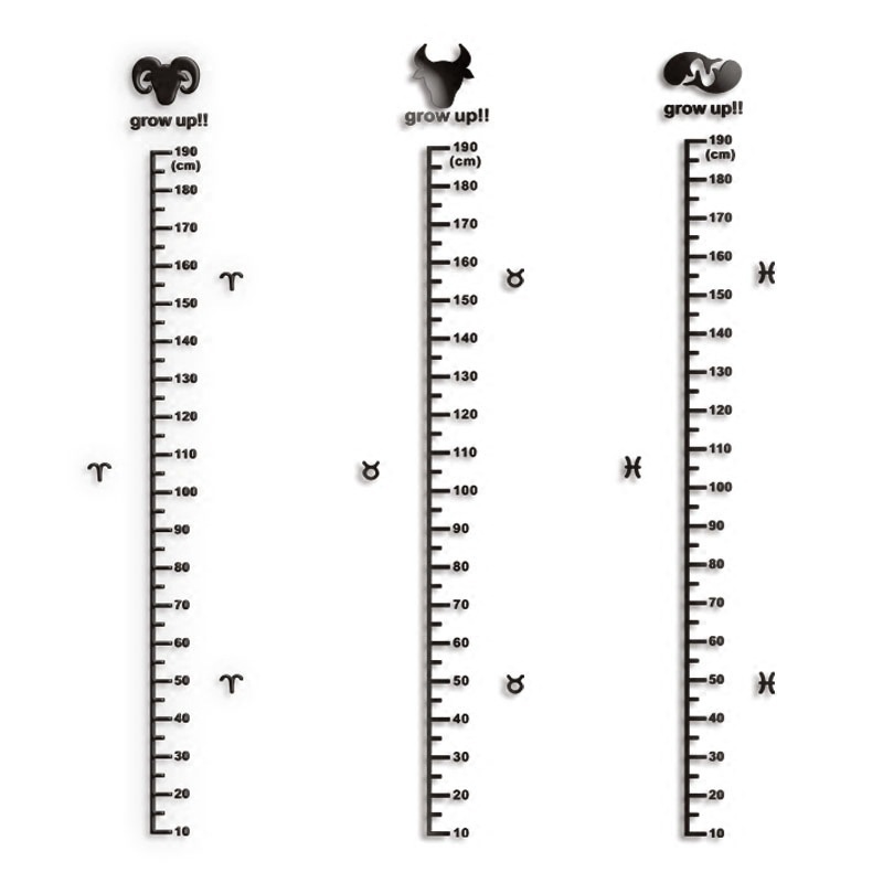 Twelve Constellations Children's Rangefinder 3d Wall Stickers for Kids Rooms Decor Height Ruler Chart Sticker Child Growth Meter