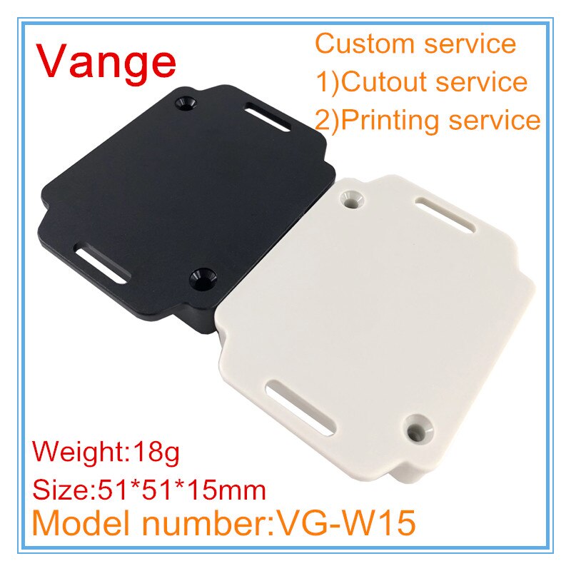 10pcs/lot wall-mounted extrusion box IP54 ABS plastic junction box enclosure for electronic module 51*51*15mm