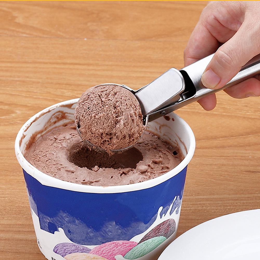 Stainless Steel Ice Cream Spoon Portable Ice Hockey Machine Frozen Yogurt Cake Spoon Tools Baller Kitchen Home Accessories