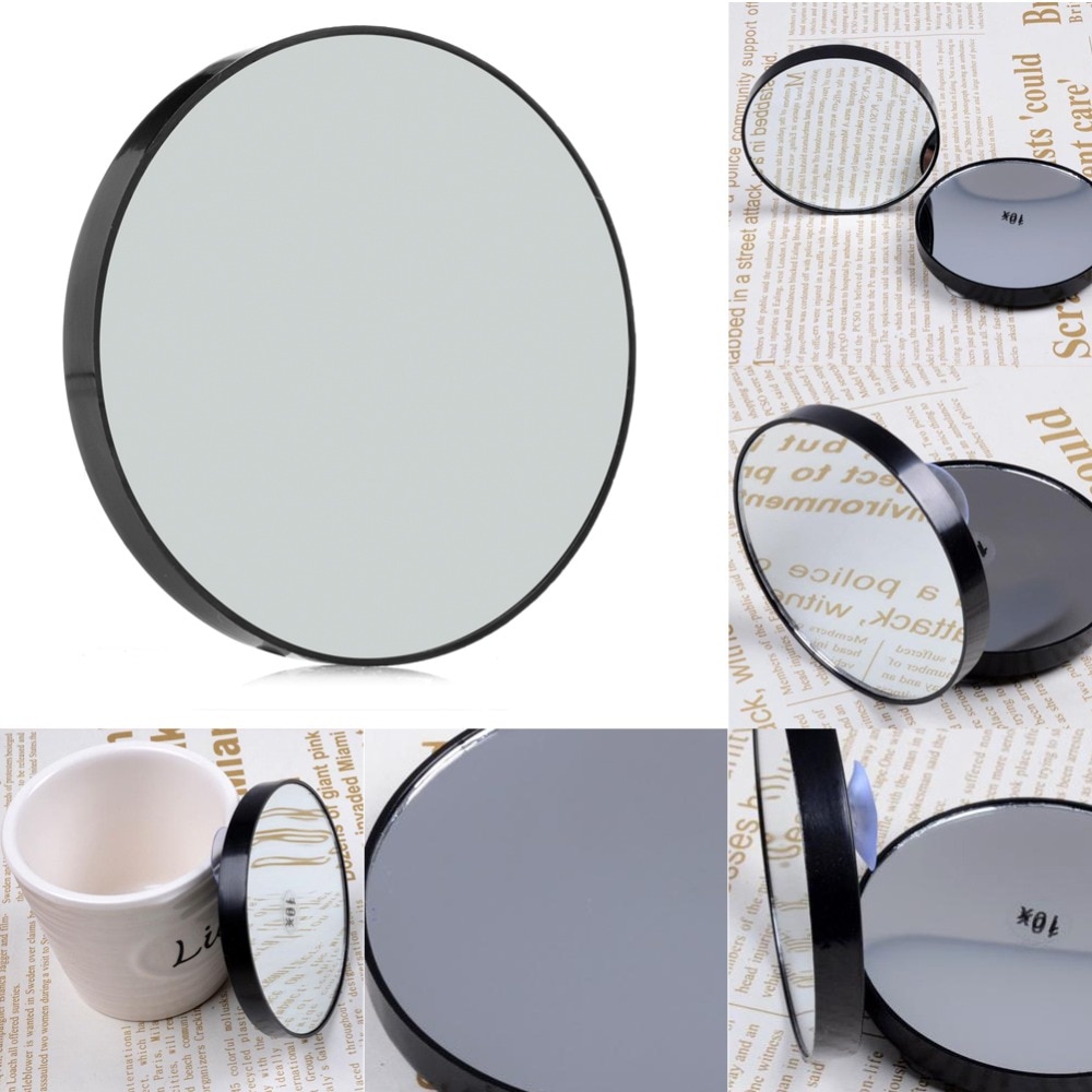 Krachtige 10X Vergrotende Spiegel Met Zuignap Make-Up Compacte Spiegel Cosmetische Scheren Travel #11