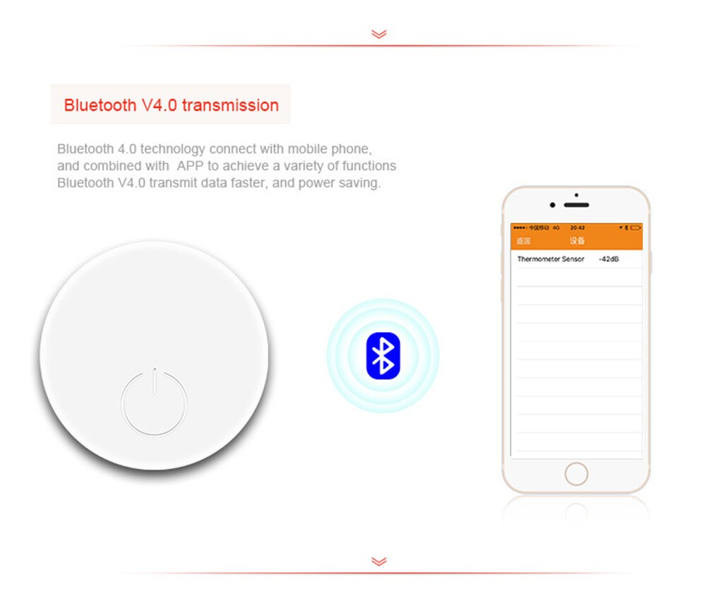 Bluetooth Smart Baby Locatie Tracker Met Thermometer Monitor Van Smartphone Compatibel Met Apple & Android Telefoons